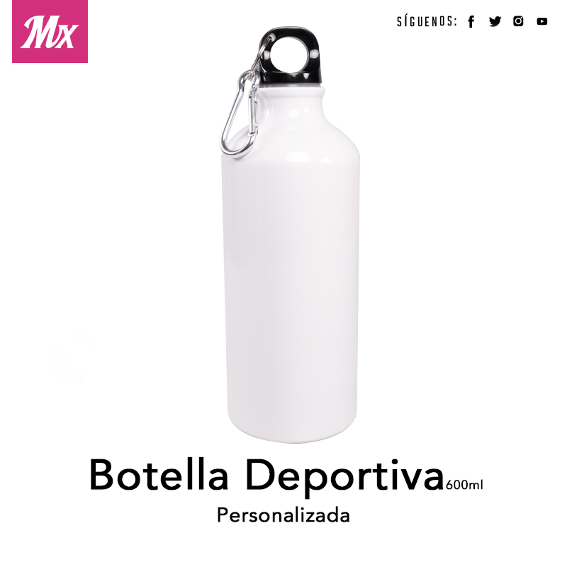 Botella Deportiva Blanca 600ml - Mexicanada